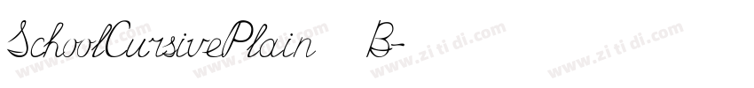 SchoolCursivePlain B字体转换